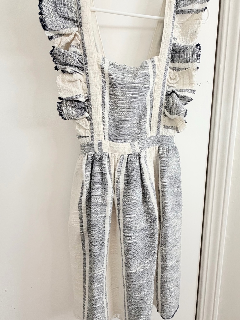 d RA By Anthropologie - Striped Ruffle Apron Dress